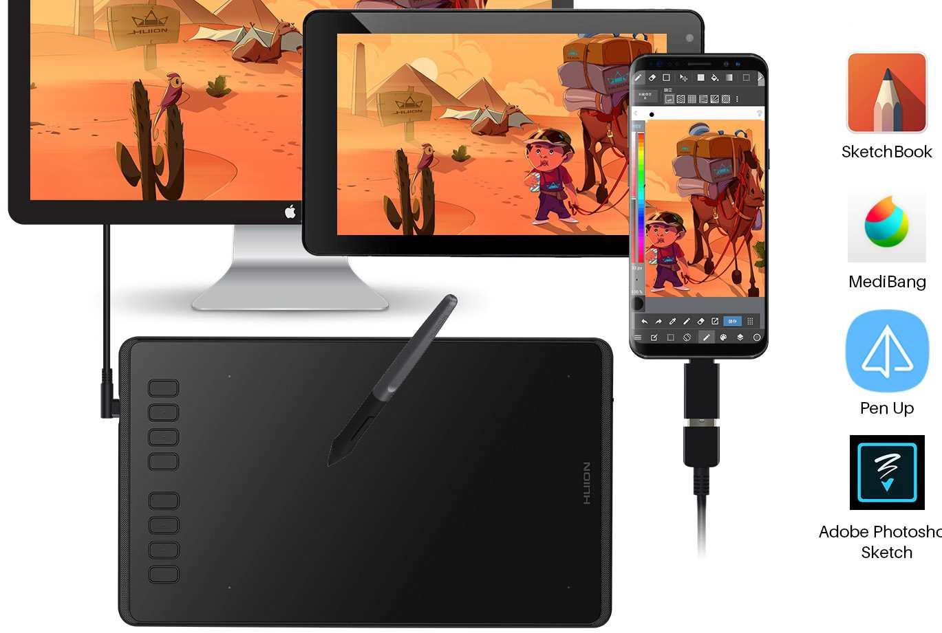 Tablet graficzny HUION H950P - MOBILNOŚĆ