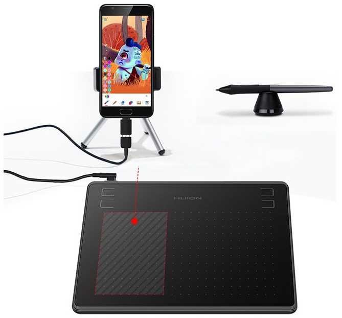 Tablet graficzny HUION HS64 - Obszar roboczy