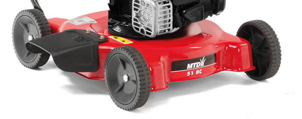 Kosiarka spalinowa MTD 51 BC Briggs&Stratton 575 EX-Series koła średnica płynność prowadzenia stabilność zmniejszają opory toczenia dokładność koszenia