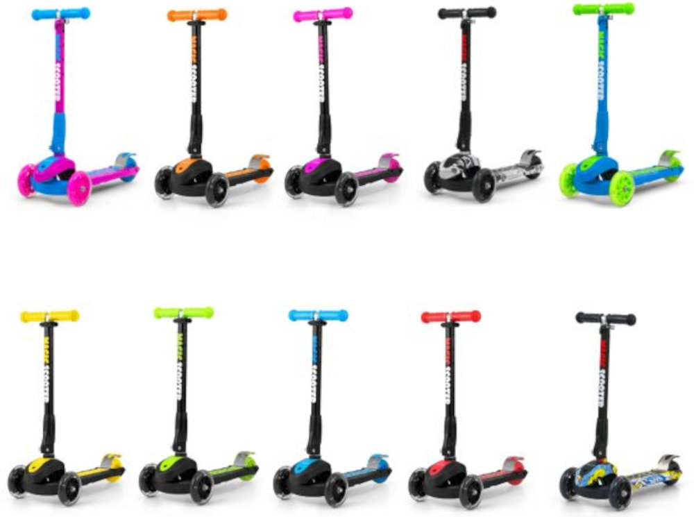 Hulajnoga dla dzieci MILLY MALLY MAGIC stabilna pozycja w czasie jazdy