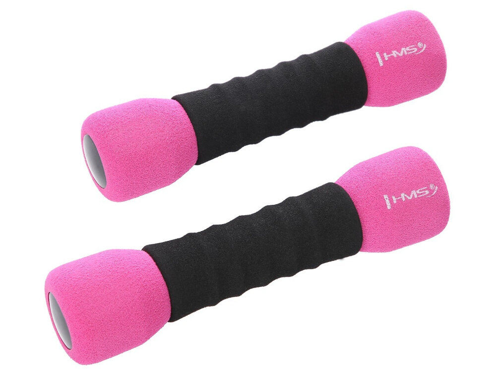 Hantla HMS CM06 (2 x 1 kg)  lekkie waga 2x1 kg do ćwiczeń siłowych ogólnorozwojowych rehabilitacji