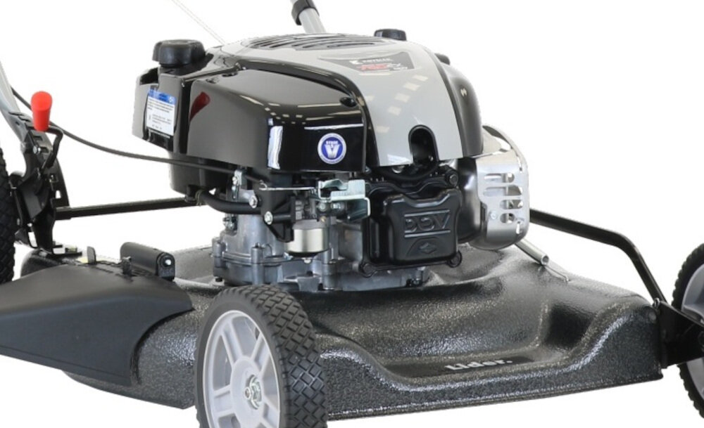 Kosiarka spalinowa LIDER CJ55BS750PBW jednocylindrowy silnik Briggs&Stratton DOV750EX rozruchem ReadyStrat pojemność maksymalnym momentem obrotowym wydajność bezawaryjność łatwa obsługa