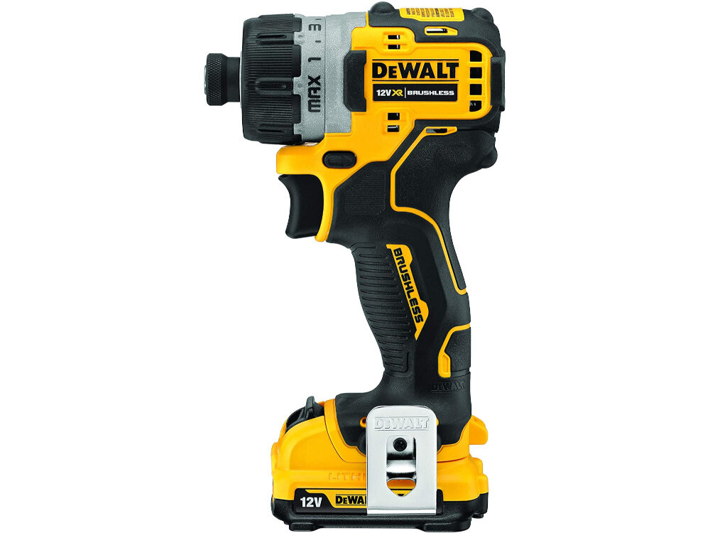 Wkrętarka DEWALT DCF601D2 niewielkie elektronarzedzie duza moc szybkie latwe wkrecanie srub wiercenie w materialach praca szybka bezproblemowa
