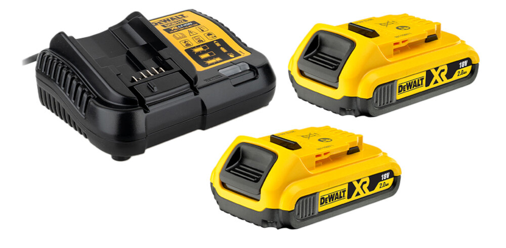 Wkrętarka DEWALT DCF601D2 akumulator Li-Ion seria 12 V XR pojemnosc 2,0 Ah duza predkosc wysoki moment obrotowy dlugi czas pracy w zestawie dwa akumulatory szybka ladowarka dlugotrwala praca szybkie ladowanie