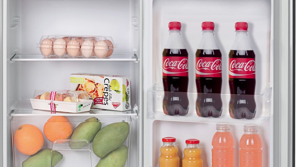 Lodowka PHILCO PTB 911 W wyposażenie szuflada półki przezroczyste