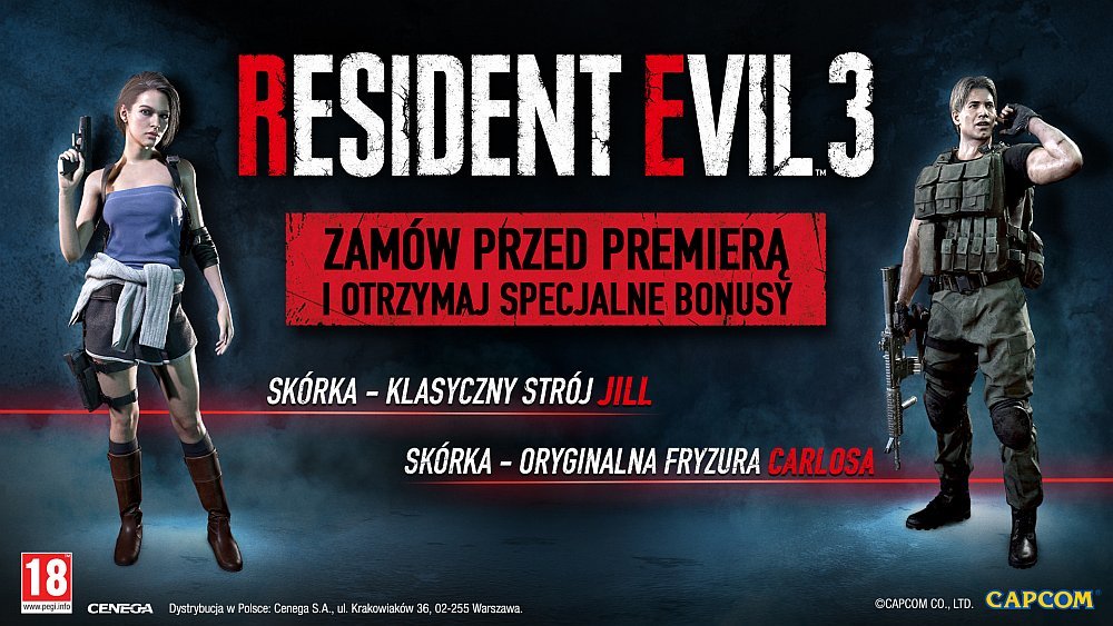 Resident Evil 3 Gra preorder