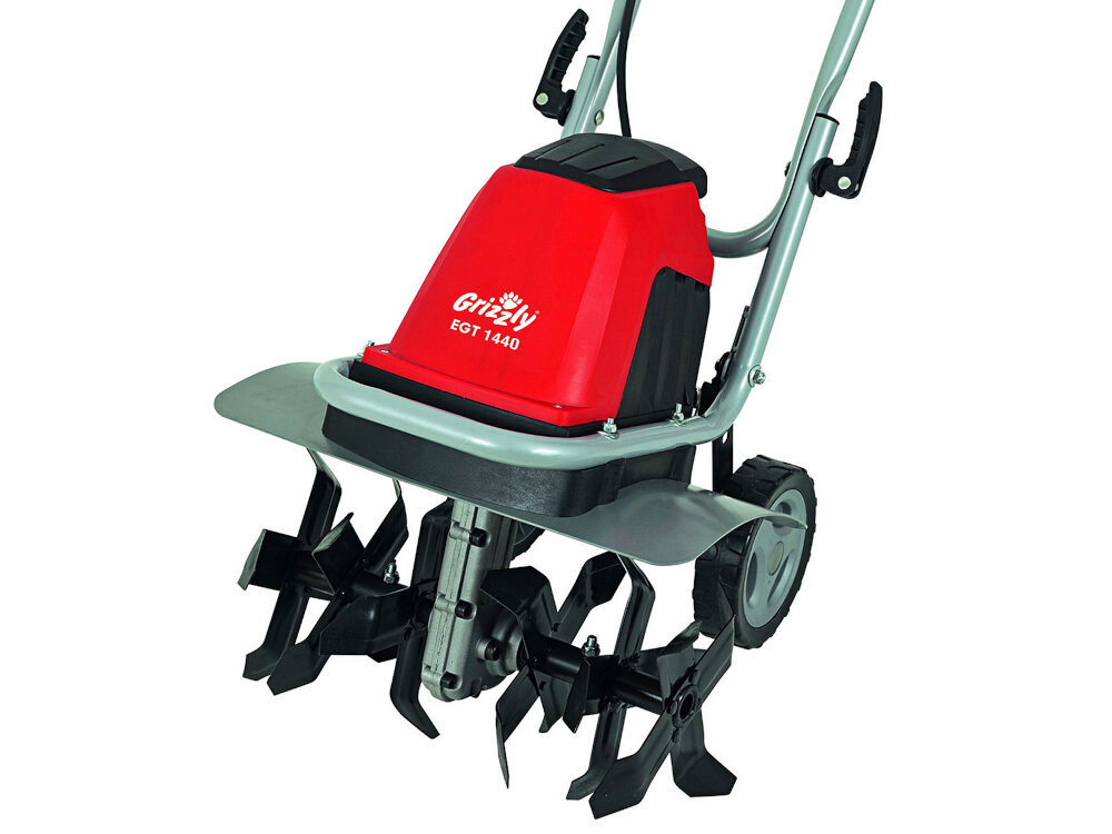Glebogryzarka elektryczna GRIZZLY EGT1440 zasilanie elektryczny silnik moc 1400 W maksymalna prędkość obrotowa do 250 obr/min