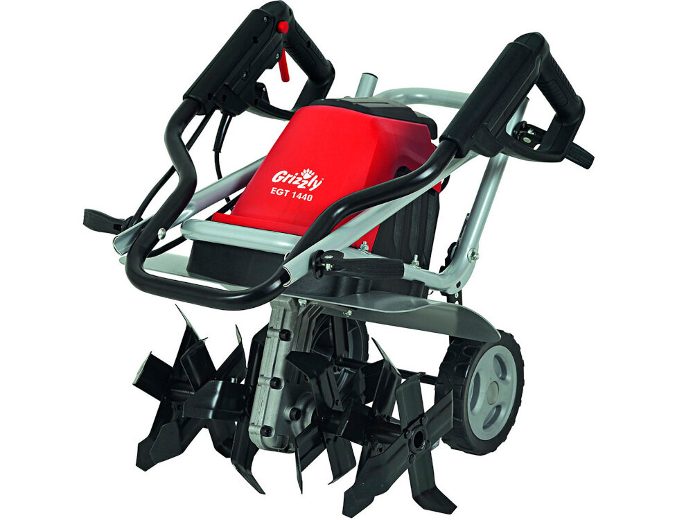 Glebogryzarka elektryczna GRIZZLY EGT1440 waga 14,5 kg solidna składana konstrukcja szerokość robocza do 40 cm