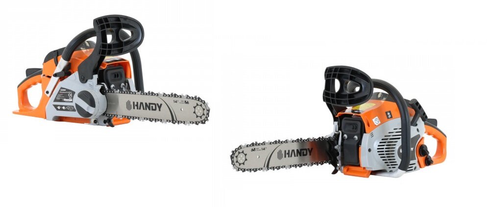 Pilarka spalinowa HANDY RG4117QT-A4 funkcjonalna niesamowita szybkość i wydajność pracy silnik spalinowy moc 1,9 KM do typowych prac wycinkowych do niezwykle precyzyjnych zadań specjalnych prowadnica długość 35 cm łańcuch 