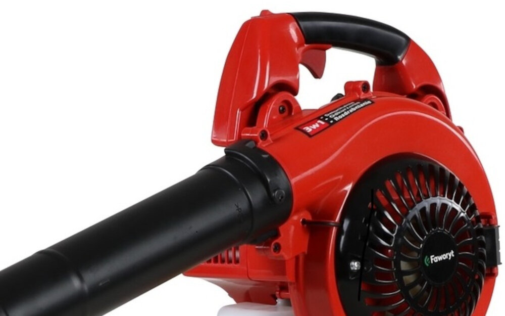 Odkurzacz do liści FAWORYT SPD30D uchwyt komfortowy oburęczny ergonomiczna forma doskonałe wyważenie niewielka waga 5,1 kg poziom mocy akustycznej 110 dB