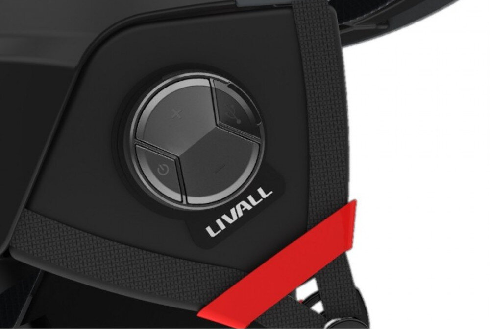 Kask narciarski LIVALL RS1 Biały (rozmiar L) Rozmowy i muzyka Zestaw głośnomówiący z mikrofonem o czułości -35 dB