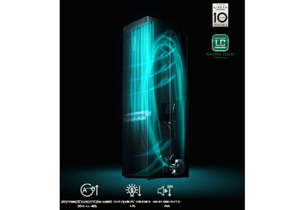 LG GBB72SWVFN Nofrost Biała sprężarka liniowa