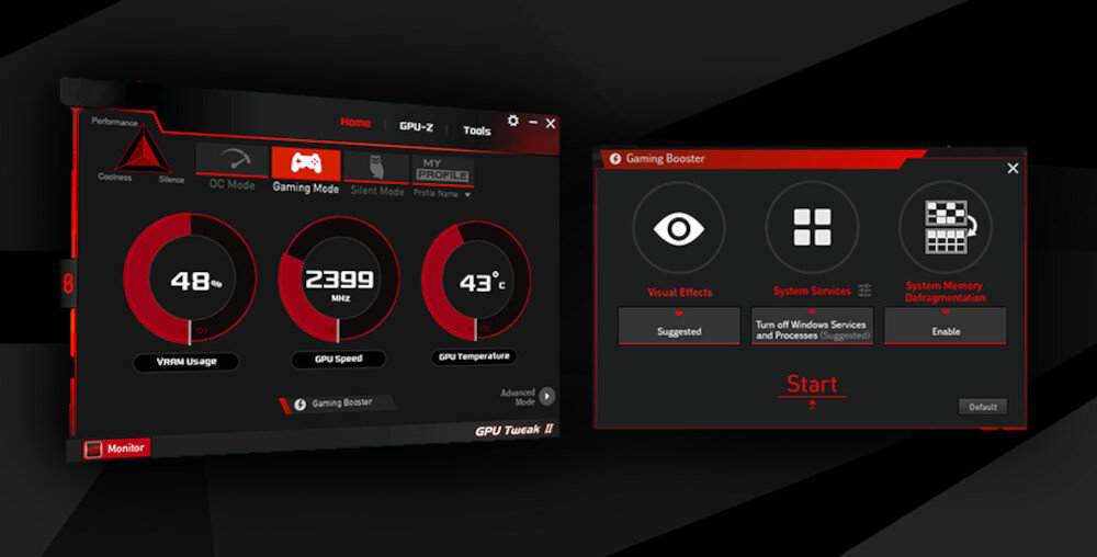 Karta graficzna ASUS Rog Strix GeForce GTX 1660 Super Advanced 6GB oprogramowanie narzędzia regulacja