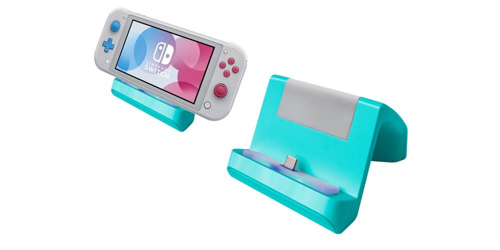 AKCESORIA KONS. NINTENDO SWITCH LITE MARIGAMES ŁADOWARKA PODSTAWKA TURKUSOWY