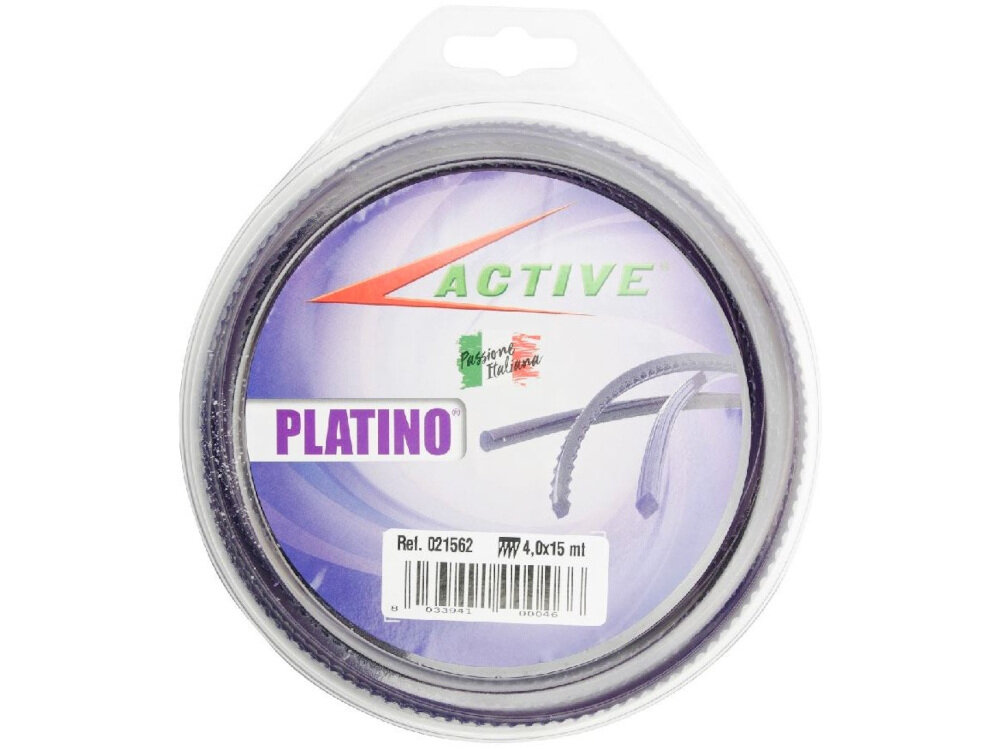 Żyłka tnąca ACTIVE Platinum 021562 4.0 mm x 15 m doskonała wytrzymałość bardziej wydajna zaawansowana technologia doświadczenie nylonowej żyłka PLATINUM trwała bardziej odporna