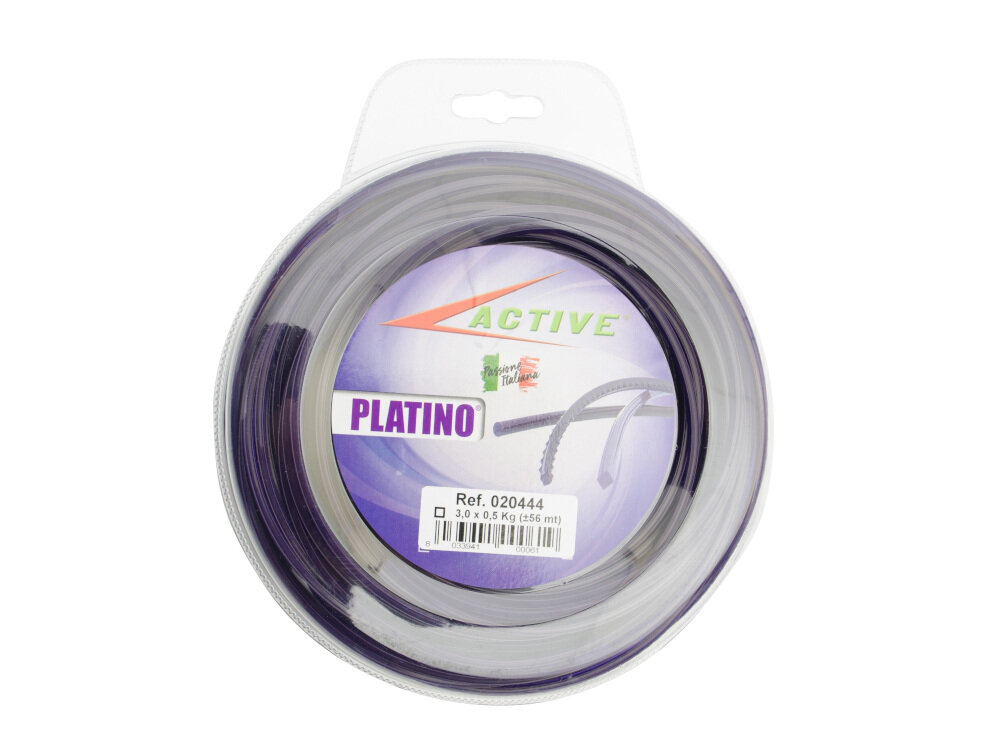 Żyłka tnąca ACTIVE Platinum 20444 3 mm x 56 m doskonała wytrzymałość bardziej wydajna zaawansowana technologia doświadczenie nylonowej żyłka PLATINUM trwała bardziej odporna