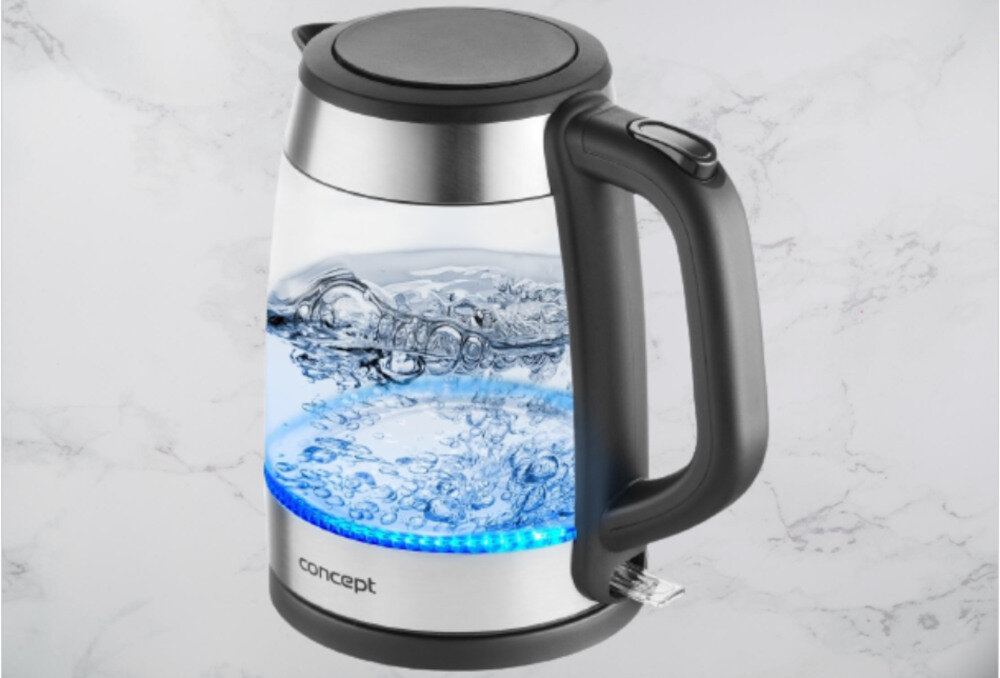 Czajnik CONCEPT RK4140 pojemnosc 1,7l niebieskie podswietlenie moc 2200W