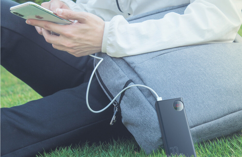 POWERBANK 30000 MAH BASEUS MULIGHT BLACK jakość wykonanie solidna obudowa 3 urządzenia jednocześnie