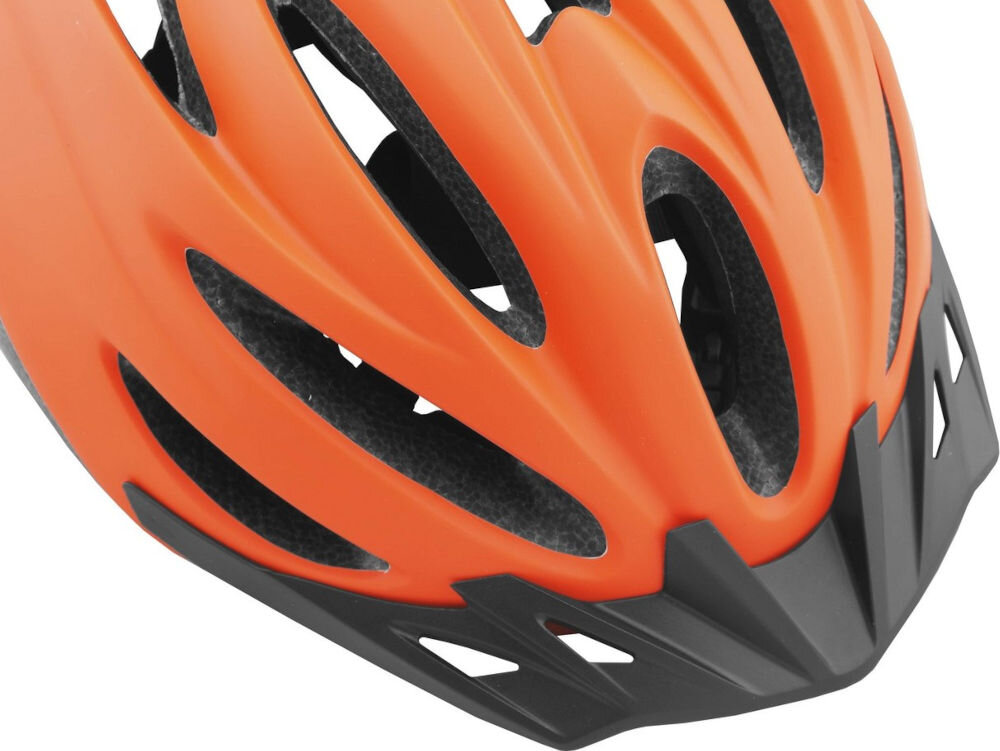 Kask rowerowy VÖGEL VKA-921NG Pomarańczowo-czarny MTB (rozmiar M) daszek wentylacja