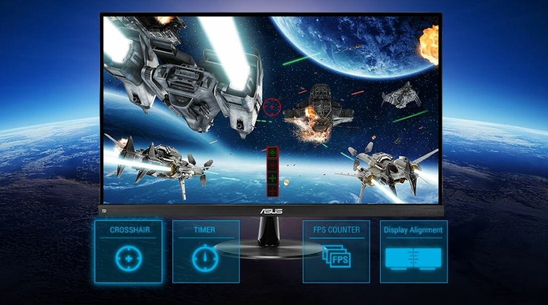 Monitor ASUS VP249QGR 24 1920x1080px IPS 144Hz 1 ms - ASUS GamePlus