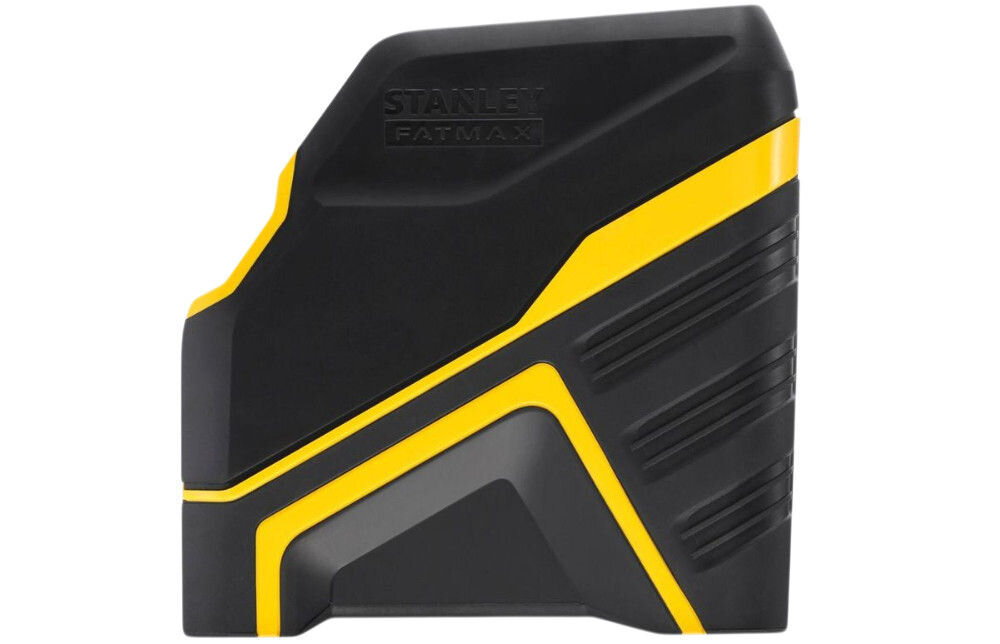 Laser krzyżowy STANLEY FCL-G FMHT77595-1, schody, skos, blokada, optyka, Na białym tle laser od bocznej strony