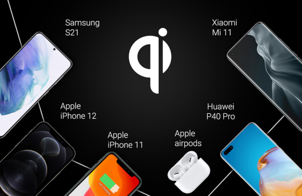 Ładowarka indukcyjna GREEN CELL AirJuice Czarny kompatybilność