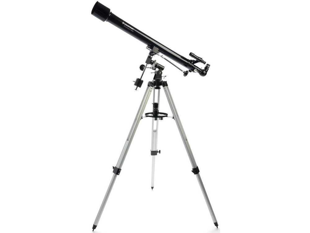 Teleskop CELESTRON PowerSeeker 60EQ 142-krotnemu powiększeniu ogniskowa o długości 900 mm