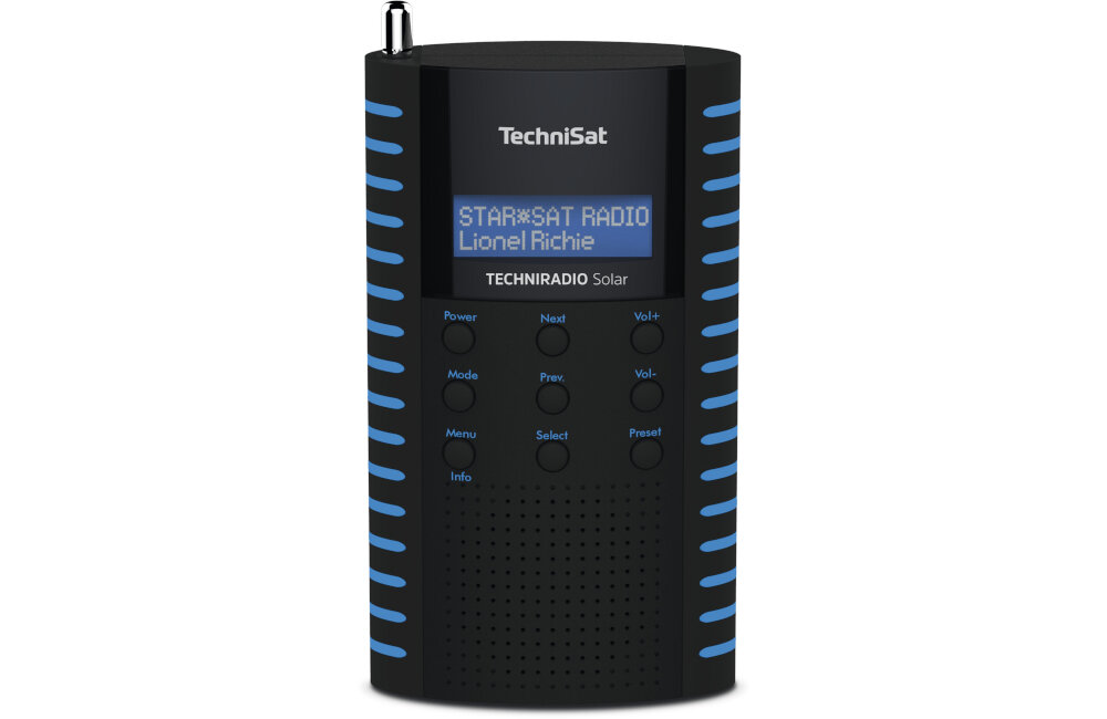 Radio TECHNISAT TECHNIRADIO SOLAR CZARNO NIEBIESKI wyświetlacz 10 godzin LCD funkcje