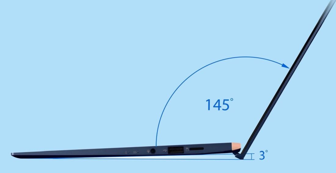 Laptop ASUS ZenBook 14 UX434 - Zawias ErgoLift 