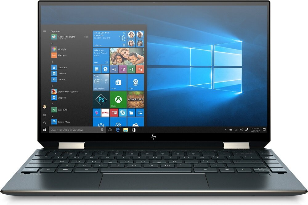 Laptop HP Spectre x360 13-AW0009NW - wygląd ogólny Full HD smukły i lekki