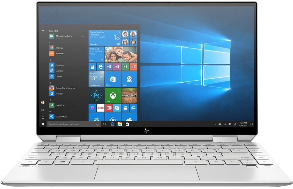 Laptop HP Spectre x360 13-AW0017NW - wygląd ogólny Full HD smukły i lekki