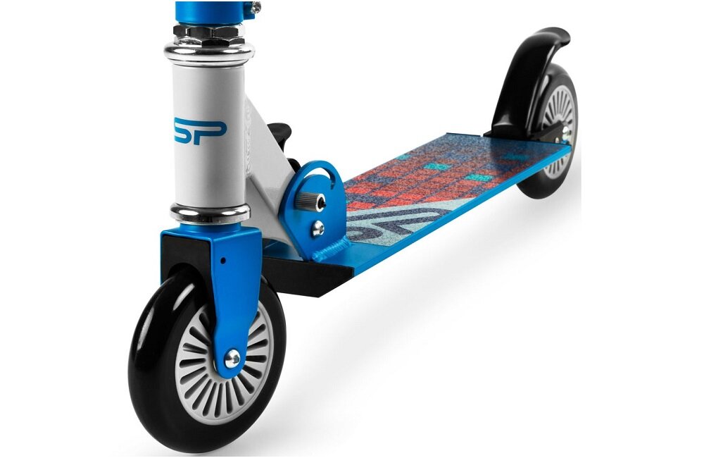 Hulajnoga SPOKEY Duke Niebiesko czerwony Wymiary kółek i łożyska