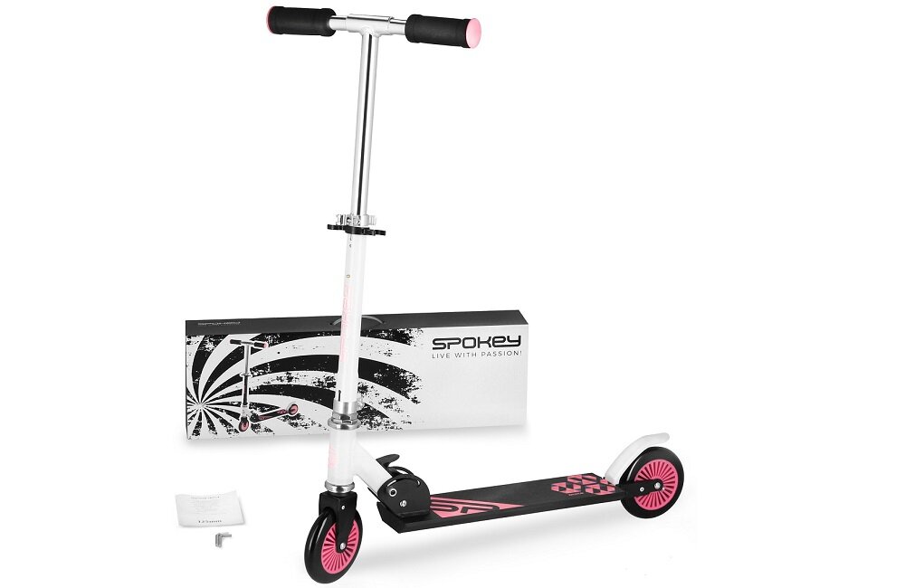 Hulajnoga SPOKEY Duke Niebiesko czerwony Bezpieczny transport 