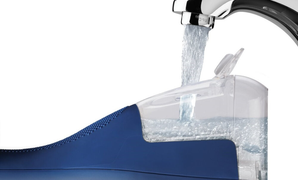 Irygator WATERPIK WP-563 Granatowy komfortowe uzytkowanie zbiornik z 45 sekundowa pojemnoscia