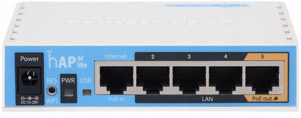 Punkt dostępu MIKROTIK Hap AC Lite 2.4 / 5 GHz, Wi-Fi porty złącza