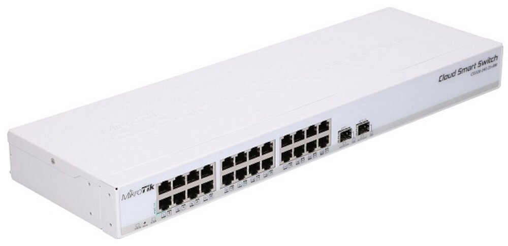 Switch MIKROTIK 326-24G-2S+RM - złącza i porty pamięć flash VLAN przekierowywanie portów 