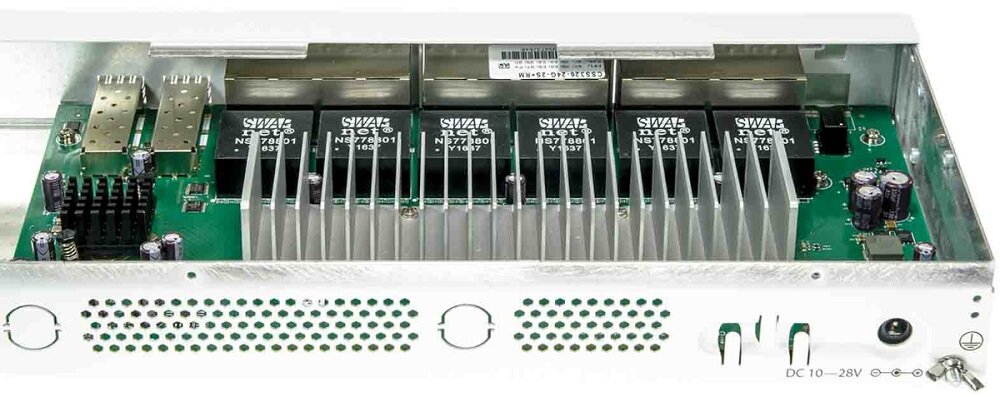 Switch MIKROTIK 326-24G-2S+RM - dostępne złącza Rj-45 SFP+