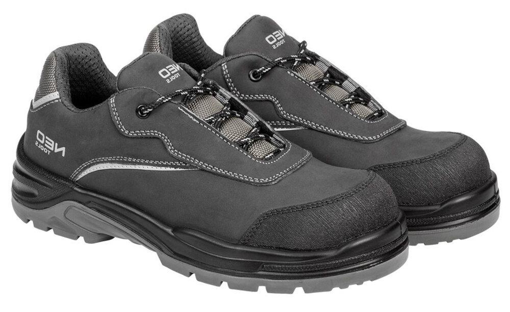 Półbuty robocze NEO 82-150-40 rozmiar 40 buty na białym tle rozmiar 40 dla osób o stopie długości 26,7 cm ergonomiczna konstrukcja swoboda ruchu dobrze wyprofilowana wkładka odpowiednie dopasowanie efektywność w codziennych obowiązkach