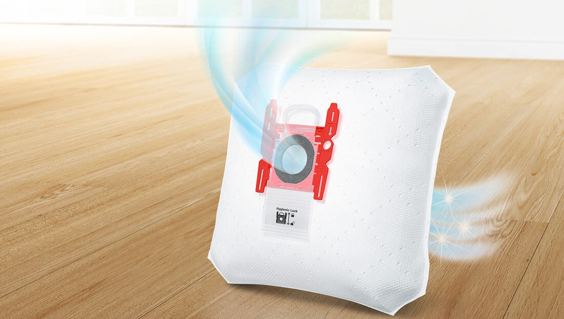 Worek do odkurzacza BOSCH BBZAFGALL (4 sztuki) Worki PowerProtect Wielowarstwowa filtracja nawet drobny kurz szczelne zamknięcie chroni silnik