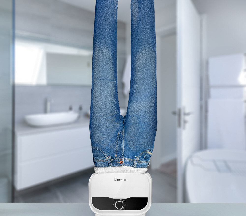 Prasowalnica CLATRONIC HBB 3734 Uniwersalne do spodni Dołączone uchwyty do spodni wygładzone na całej długości