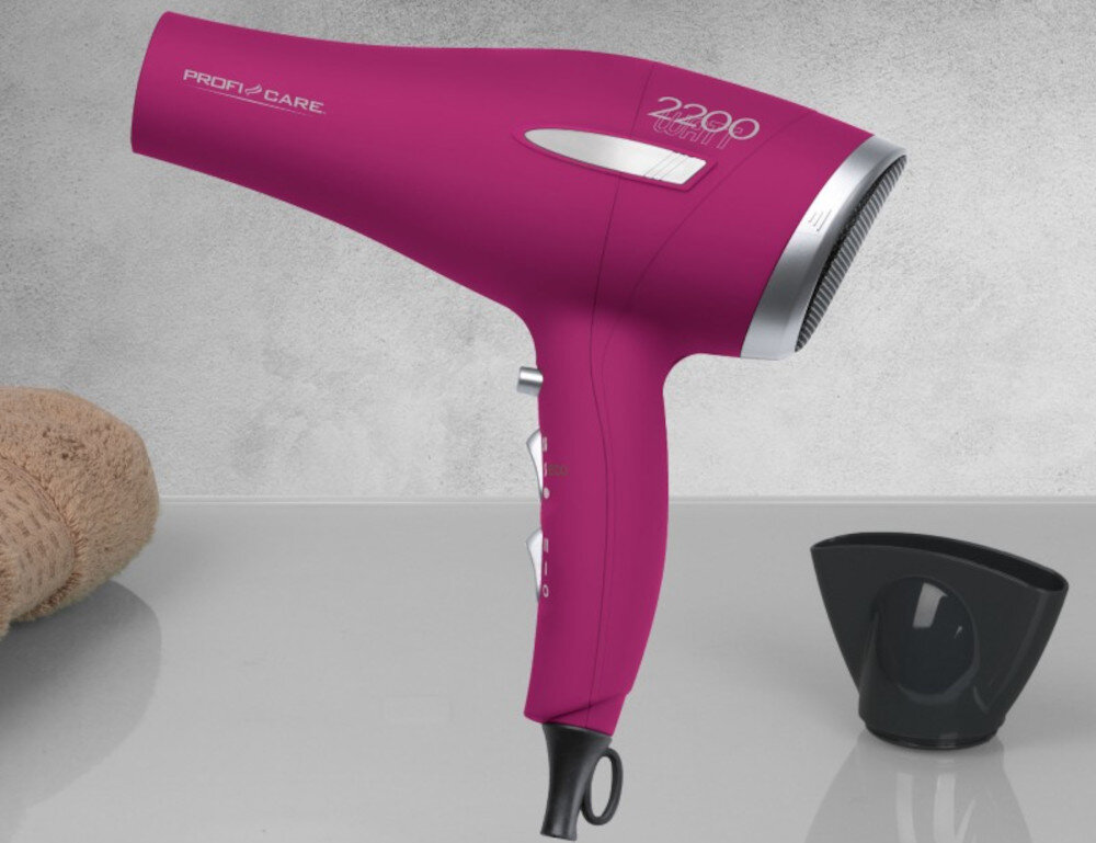 Suszarka PROFICARE PC-HT 3045 Antracyt koncentraktor akcesorium zestaw wyposażenie modelowanie fryzura stylizacja powietrze ułatwienie