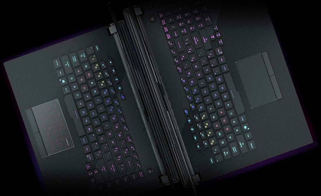 Laptop ASUS Rog Strix Scar III  - klawiatura 