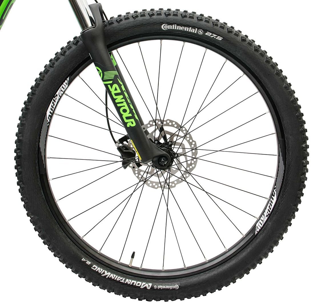 Rower elektryczny ATALA B-Cross CX 400 M18 Czarno-zielony  - koła