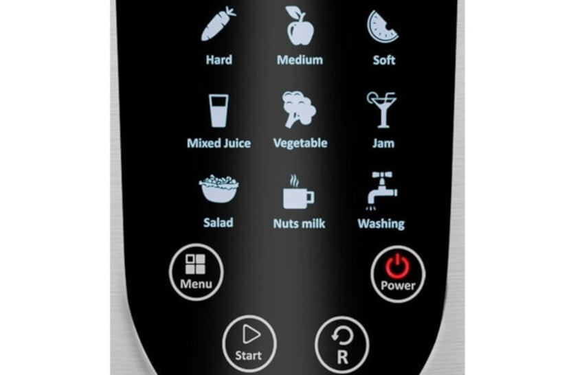 Wyciskarka wolnoobrotowa GOTIE GSJ-630S ustawienia dotykowy panel sterowania obsluga 9 funkcji tryb pracy automatyczne dostosowywanie