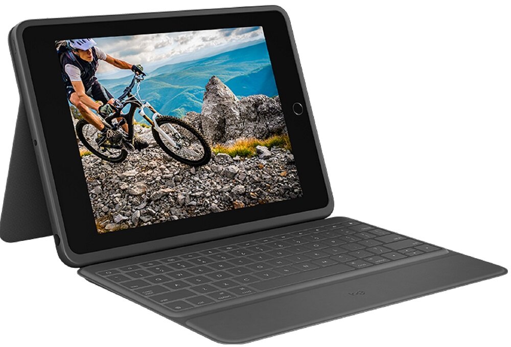 Etui z klawiaturą LOGITECH Rugged Folio do iPada Szary