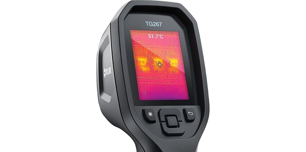 Теплокамера FLIR TG267, екран, вимірювання, точність, акумулятор, корпус  
