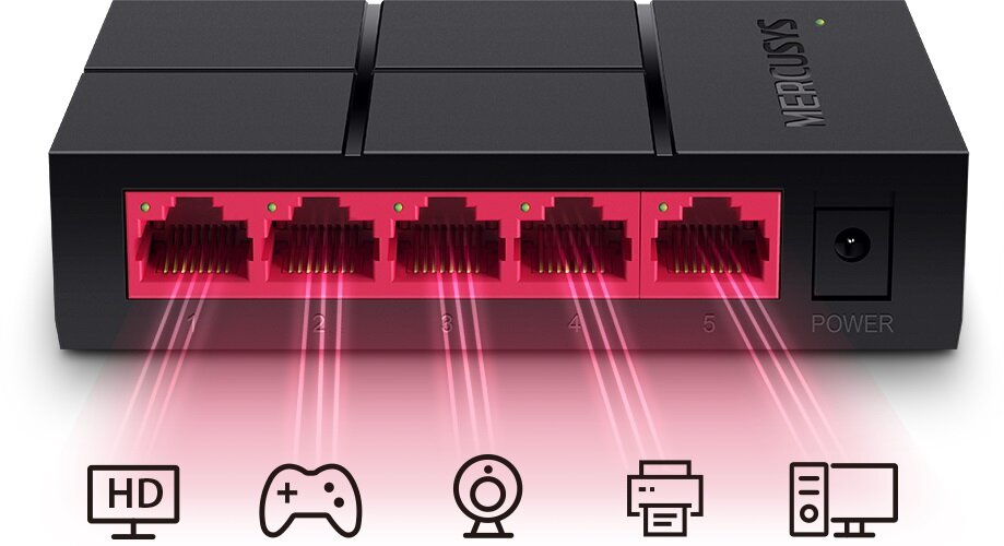Switch MERCUSYS MS105G - Szybka i sprawna praca