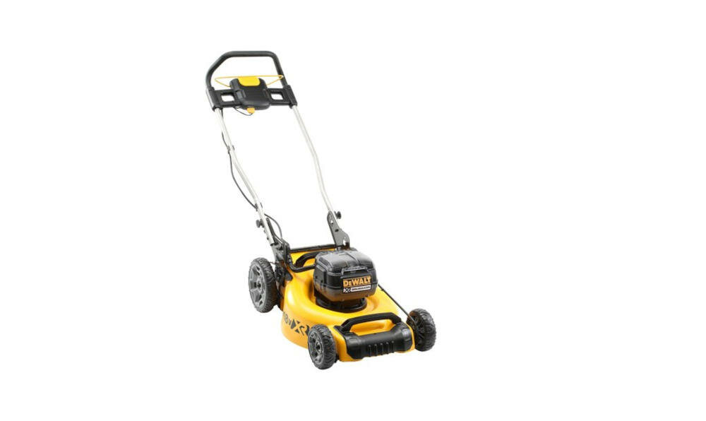 DEWALT DCMW564N ogród trawnik skoszona trawa kosiarka akumulatorowy rozrusznik silnik komfort użytkowanie mulczowanie rozdrabnianie zabezpieczenie