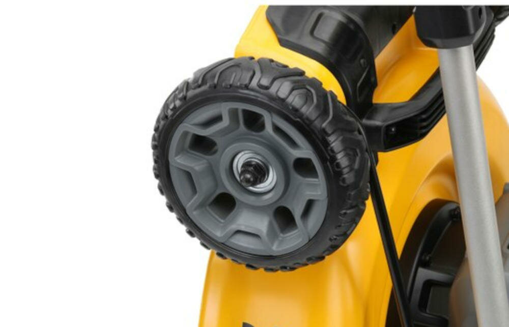 DEWALT DCMW564N zderzak przeszkoda podwójne łożyska kulkowe koła komfort sterowanie kosiarka