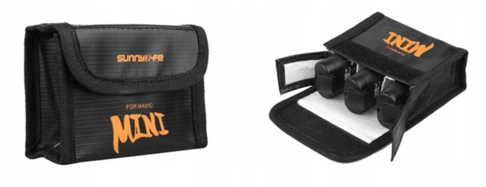Futerał SUNNYLIFE MM-DC296-3 Sunnylife Futerał DJI Mavic Mini Ognioodporny Włókno szklane Akumulator Temperatura Ochrona Akcesoria do dronów Fotografia i kamery